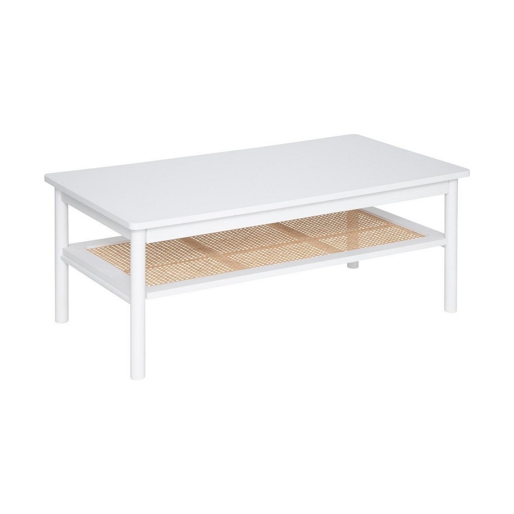 Mesa de centro de madera 110x60x46 cm blanca