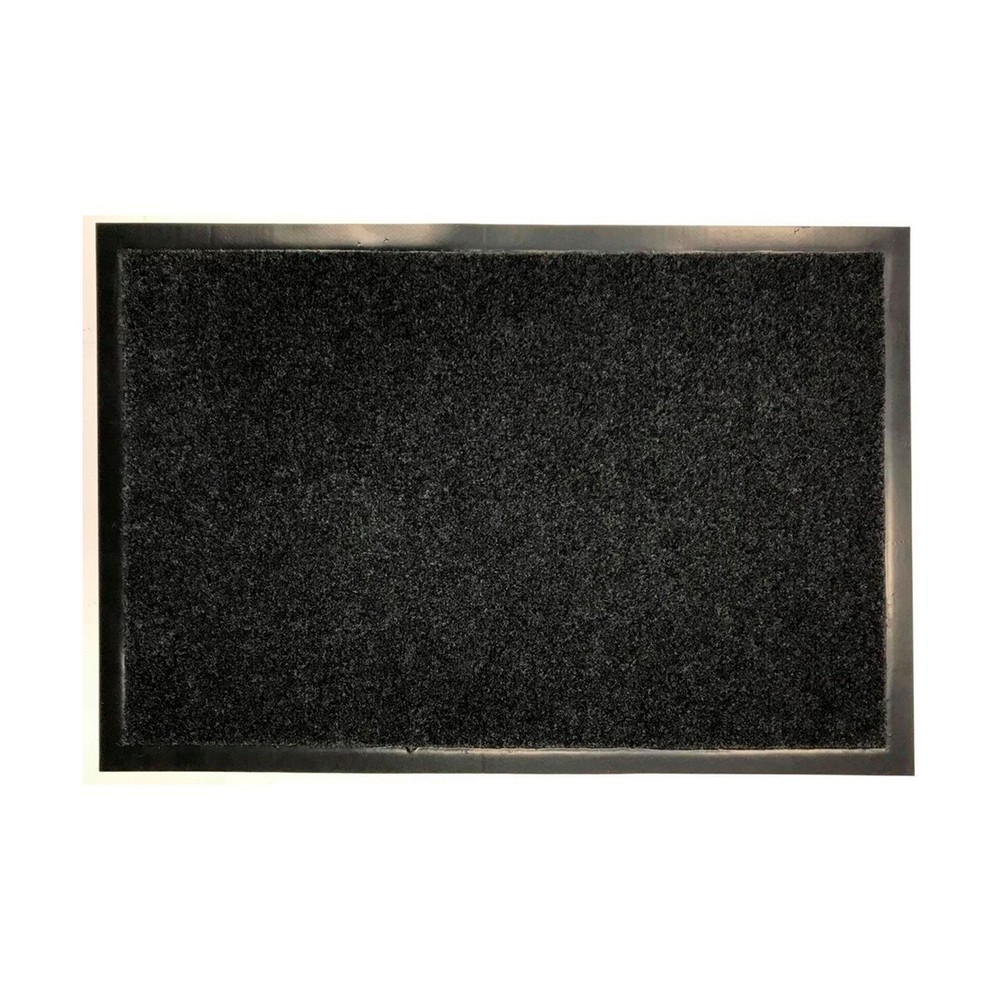 Alfombra para interior pvc/poliéster 40x60 cm gris oscuro