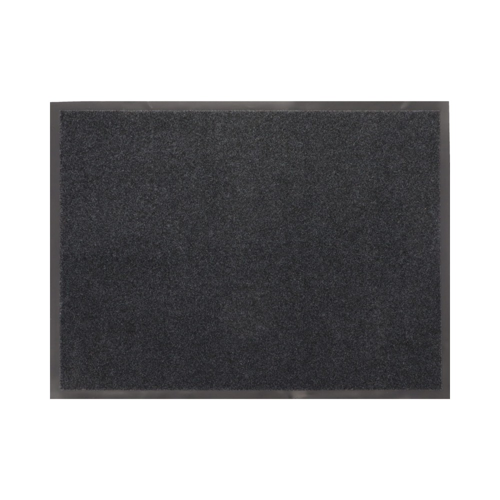 Alfombra para interior pvc/poliéster 60x80 cm gris oscuro