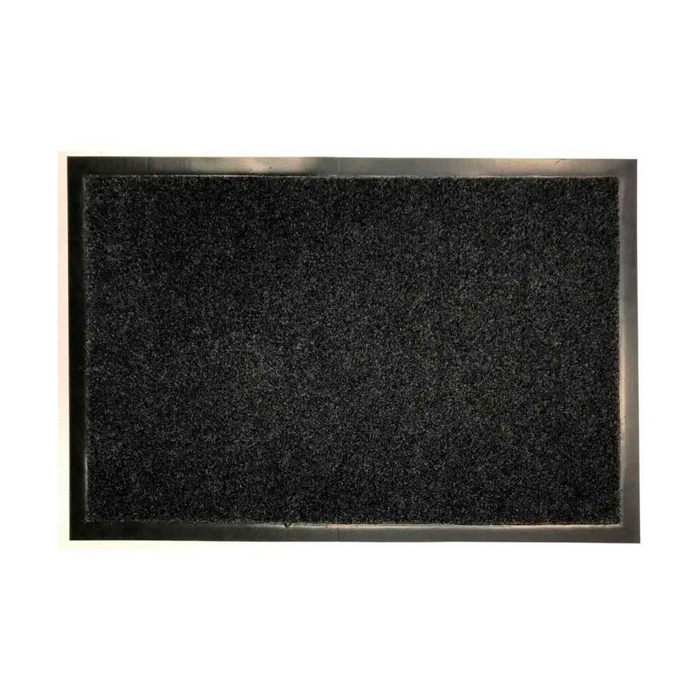 Alfombra para interior pvc/poliéster 60x80 cm negro