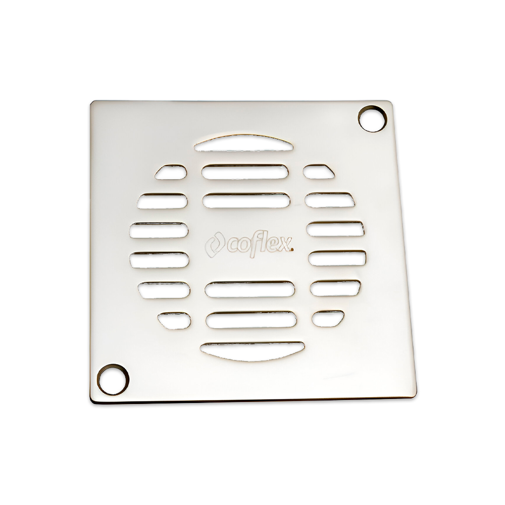 Rejilla cuadrada inox 304 cal 16 10x10cm para coladera de 2 pulg