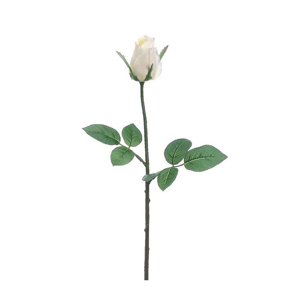 Flor artificial 59.69 cm rosa unitaria blanca