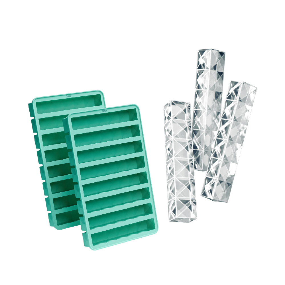 Molde para hielo rectangular de botella - set de 2 unidades