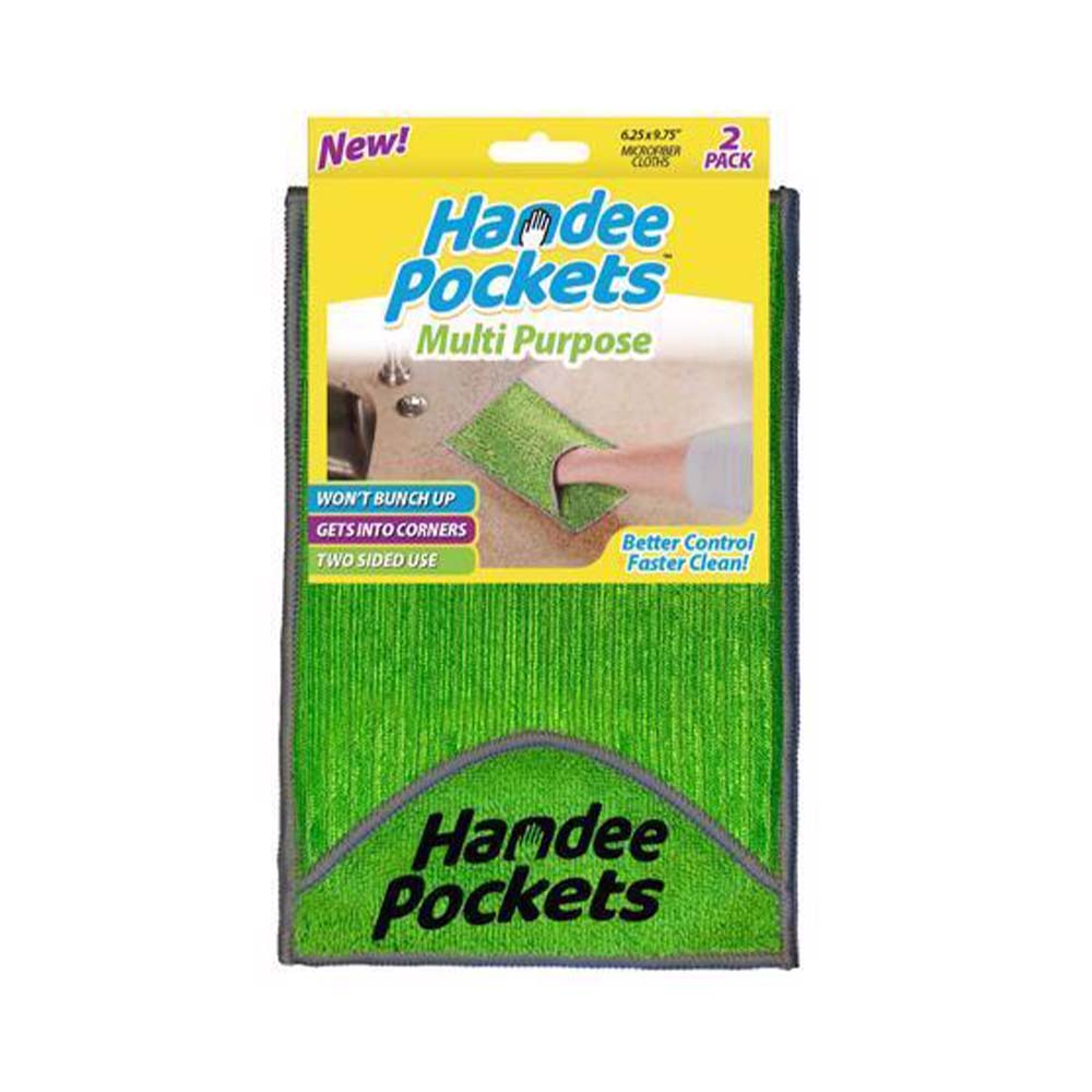 Franela microfibra tipo guante verde 2 piezas