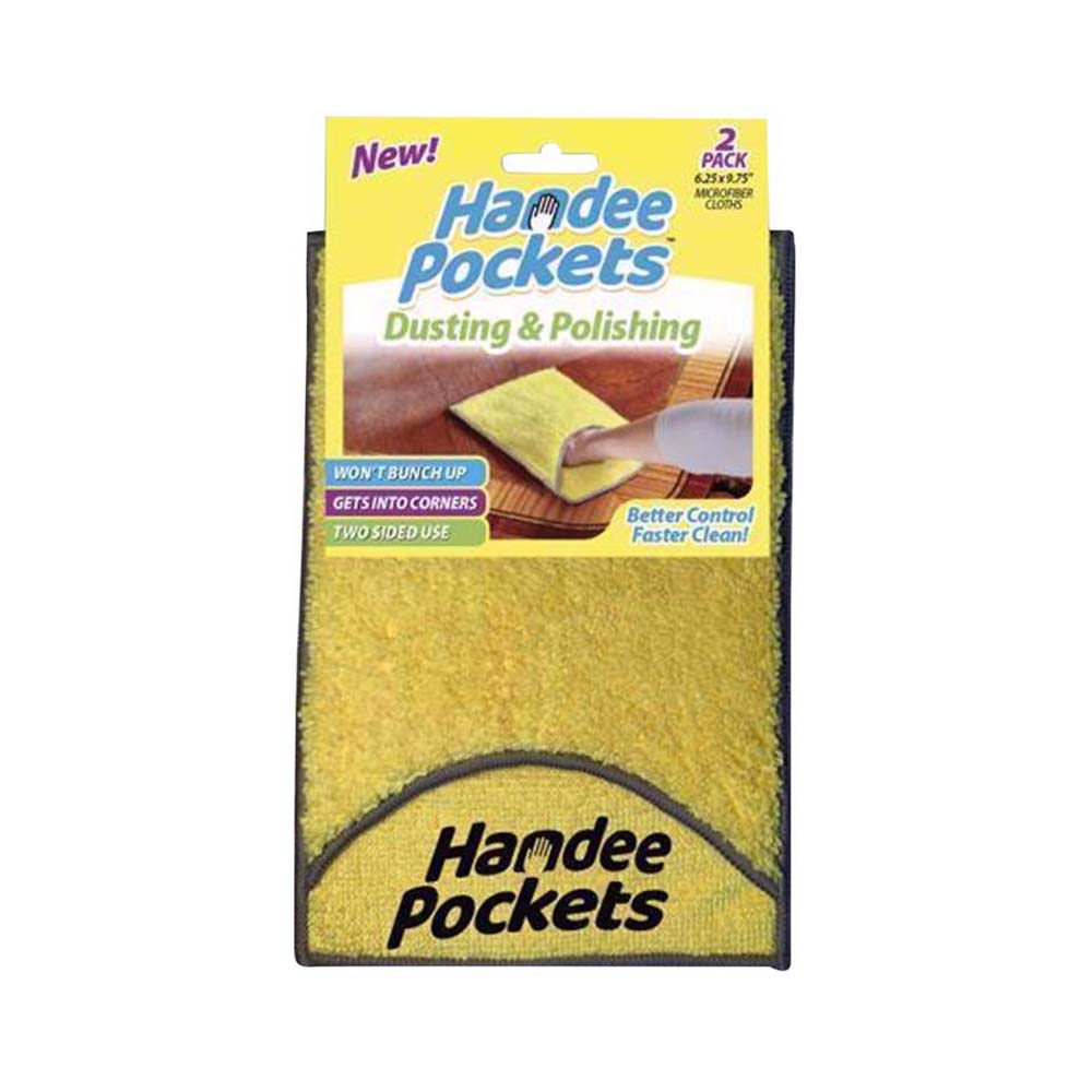 Franela microfibra tipo guante amarillo 2 piezas