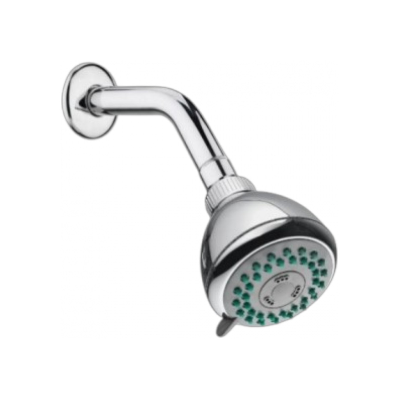 Ducha redonda cromada con brazo 3 funciones 3.5 pulg (88.9 mm)