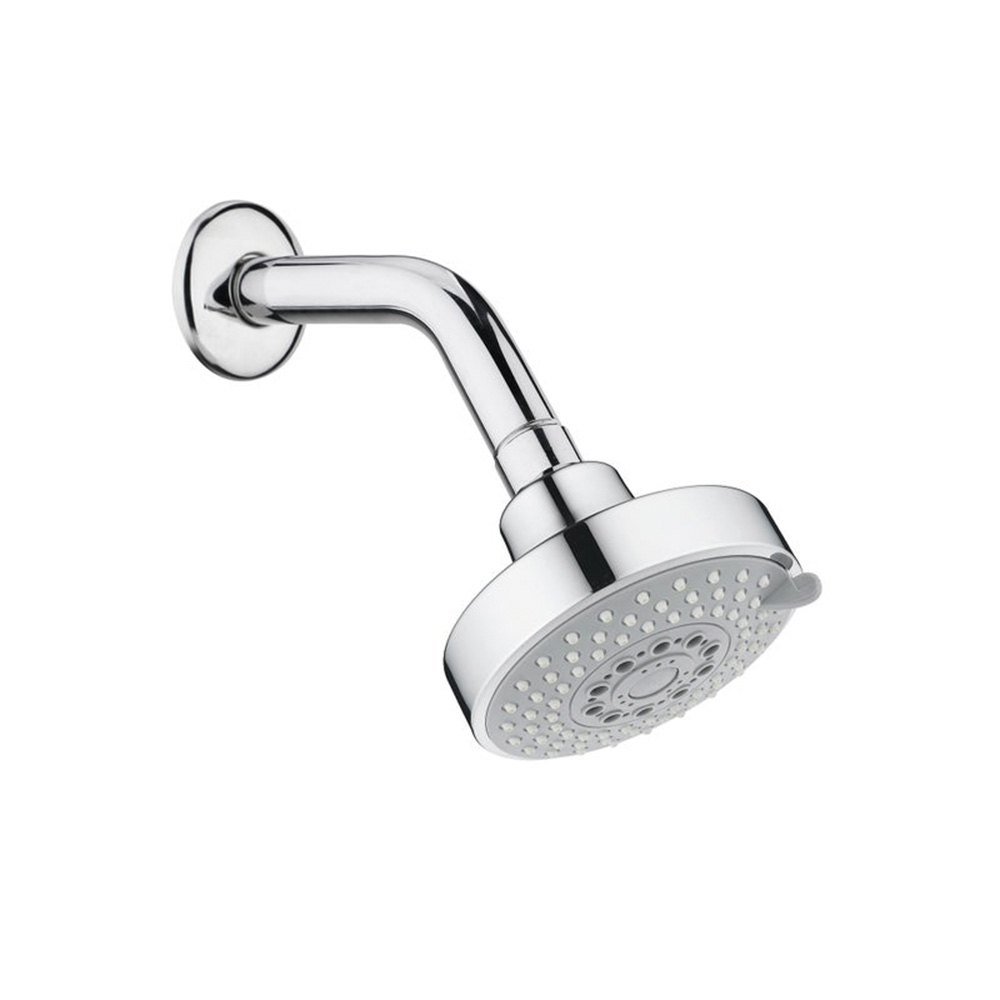Ducha redonda cromada con brazo 3 funciones 3.9 pulg (99.06 mm)