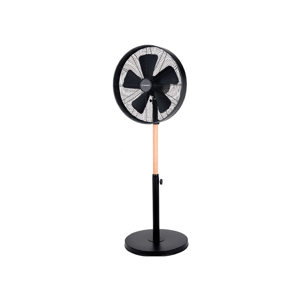 Ventilador de pedestal 14 pulg decorativo con madera