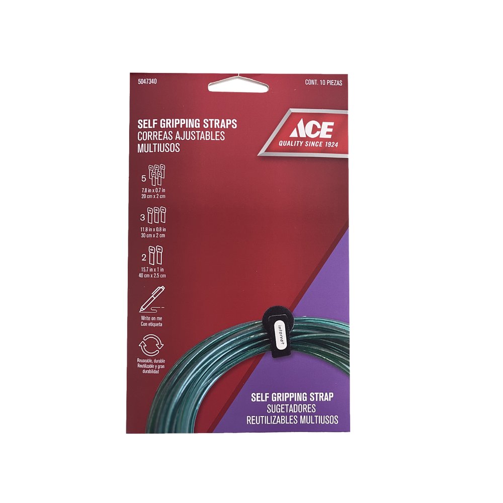 Cintas de velcro autoagarre con etiquetas surtido de tamaños s-10 negro