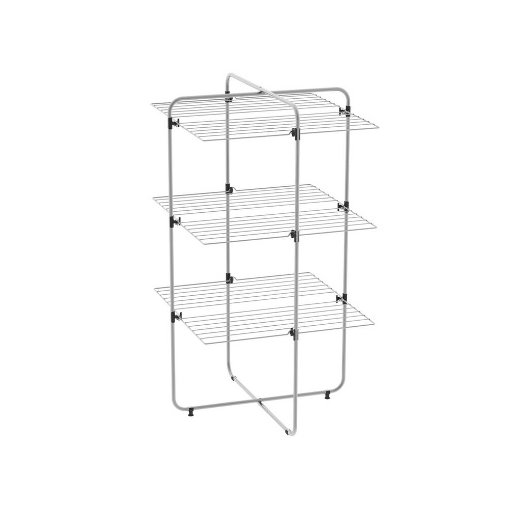 Tendedero gris de metal para ropa