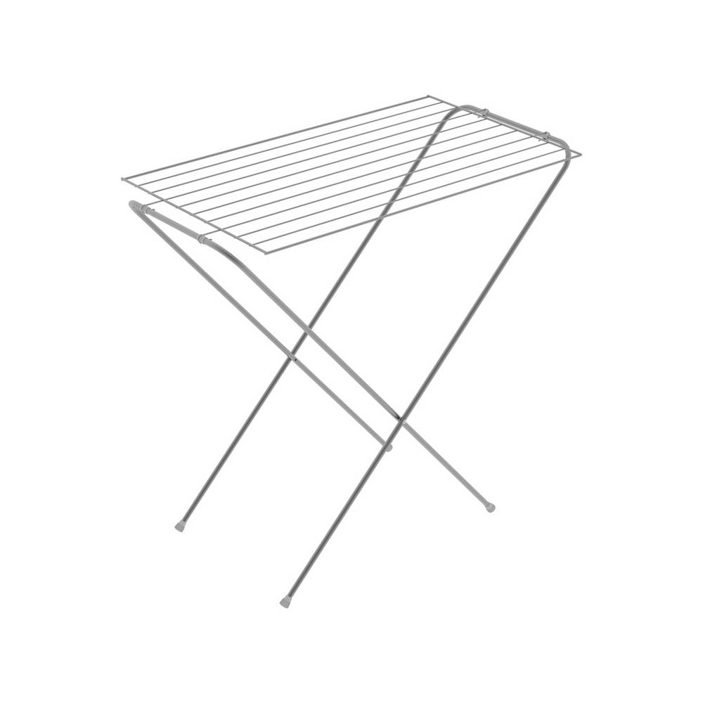 Tendedero gris de metal para ropa expandible