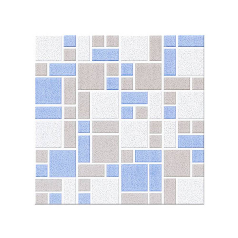 Caja de piso cerámico mosaico azul 33 x 33 cm