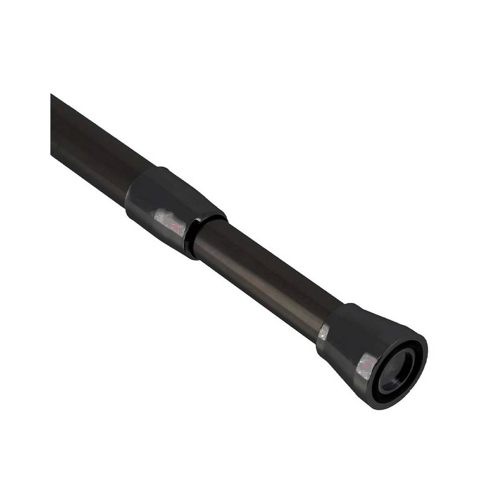 Tubo para cortina de baño de aluminio 70x120 cm negro