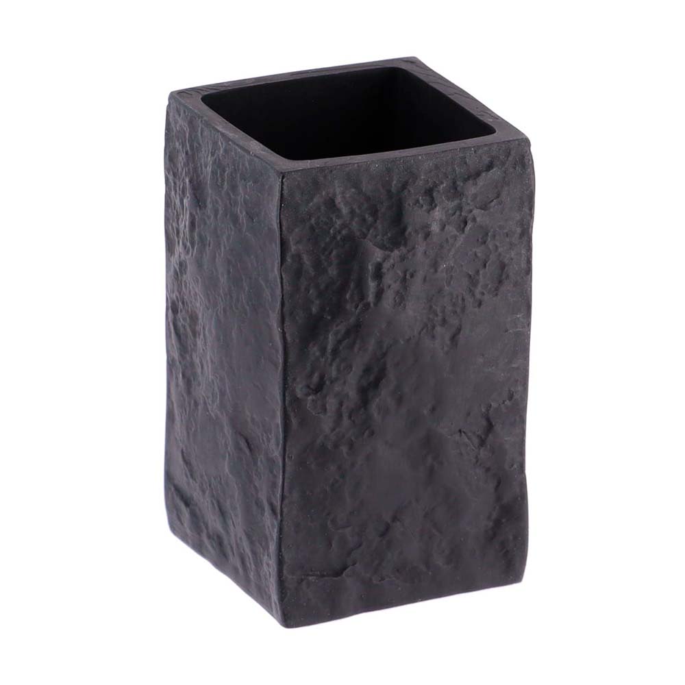 Porta cepillo de dientes plastico cuadrado negro