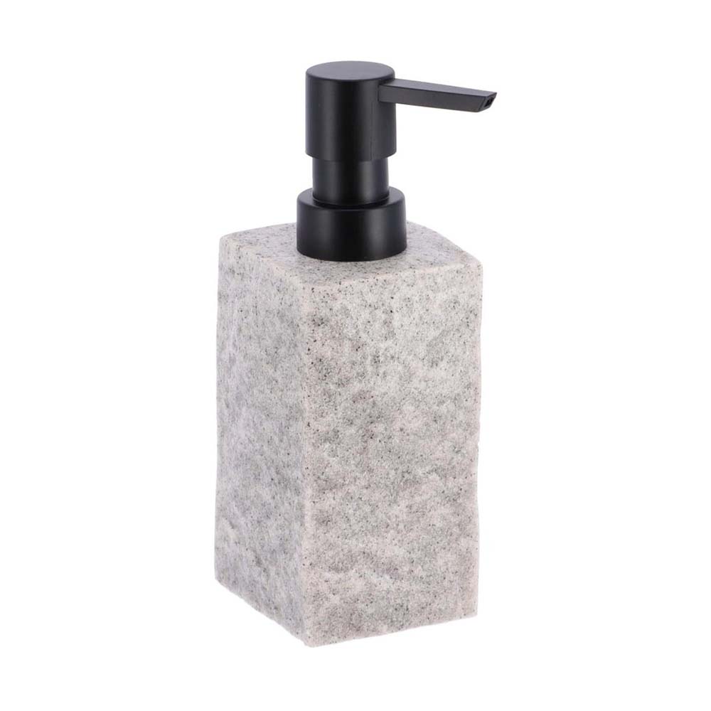 Jabonera para liquido 260 ml plastico cuadrado gris