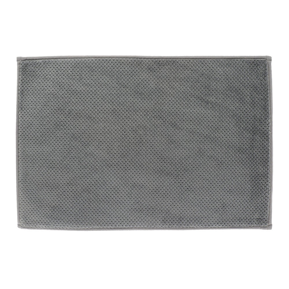 Alfombra para baño 40x60 cm poliester gris oscuro