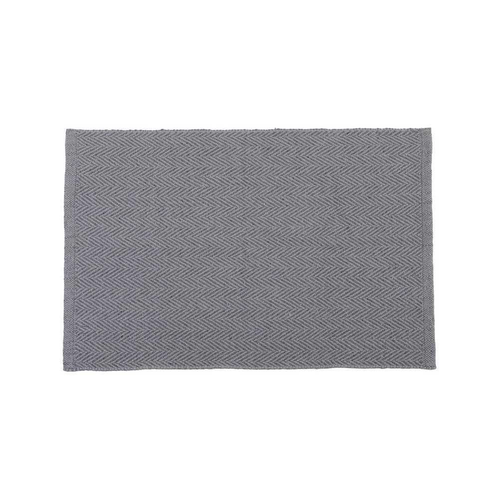 Alfombra para baño 60x90 cm poliester y algodón gris