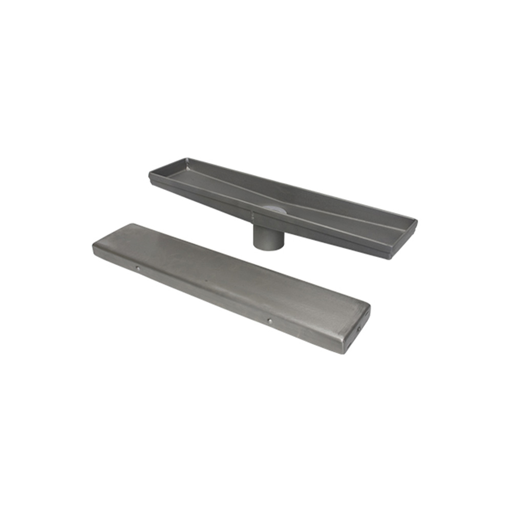 Coladera lineal 40cm acero inox con espacio para inserto cerámico