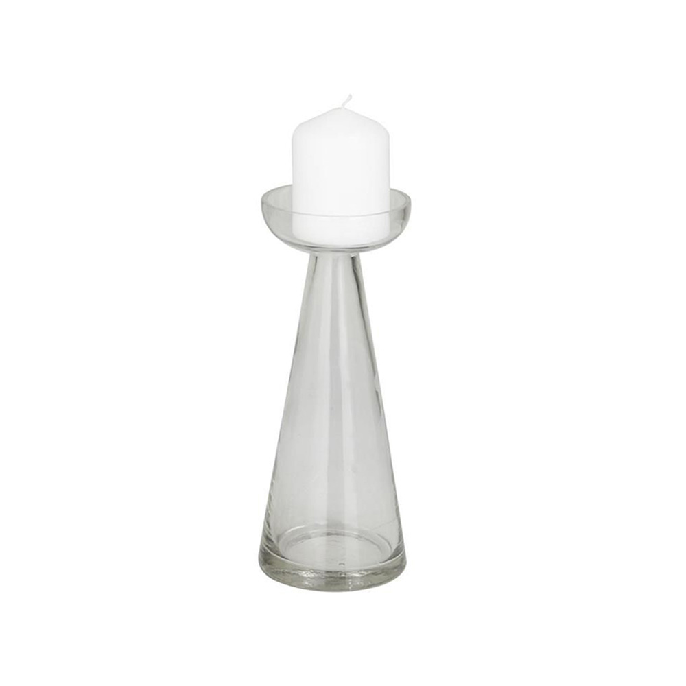 Portavela de vidrio 22.86 cm negro