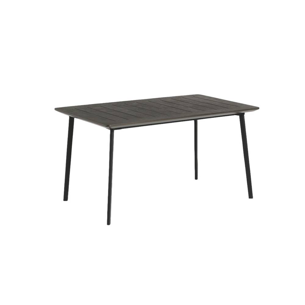 Mesa metalica rectangular 146.5x86.5 cm bronce