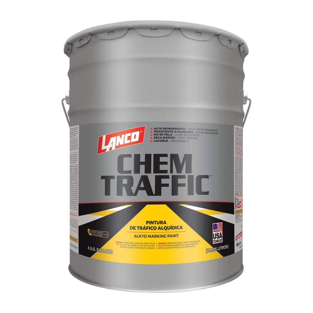 Pintura para trafico brillante blanco chem traffic cubeta (18.925 l)