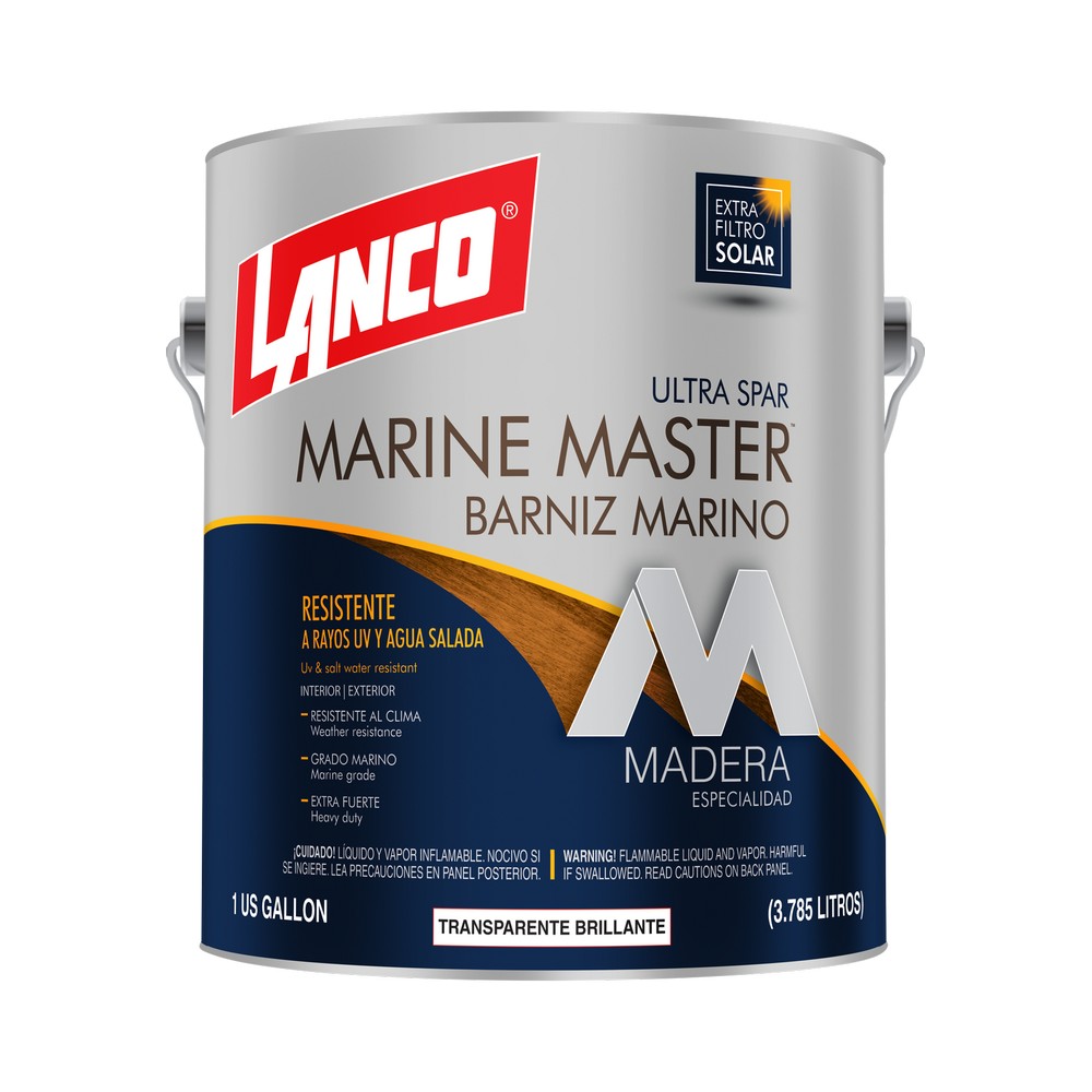 Barniz marino brillante transparente marine master galon (3.785 l)