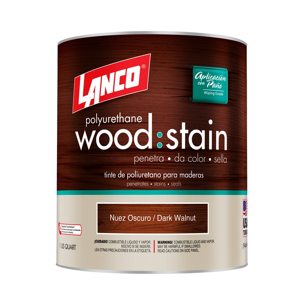 Tinte poliuretano para madera satin cafe oscuro wood stain ws670-5 qto (0.946 l)