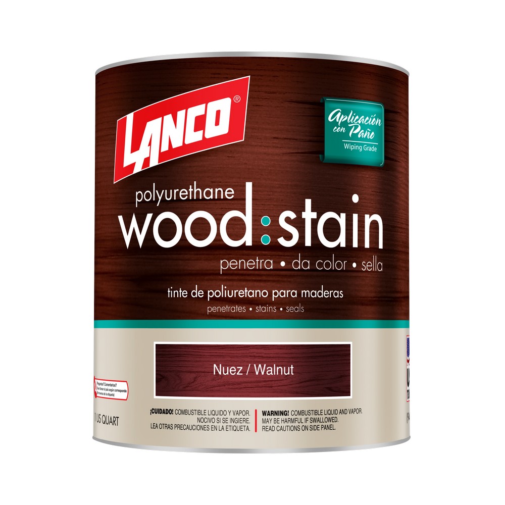 Tinte poliuretano para madera satin nuez oscuro wood stain ws703-5 qto (0.946 l)