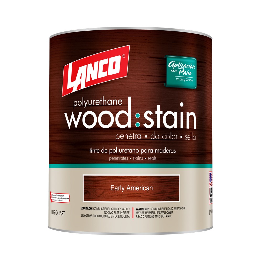 Tinte poliuretano para madera satin early american wood stain ws706-5 qto (0.946 l)