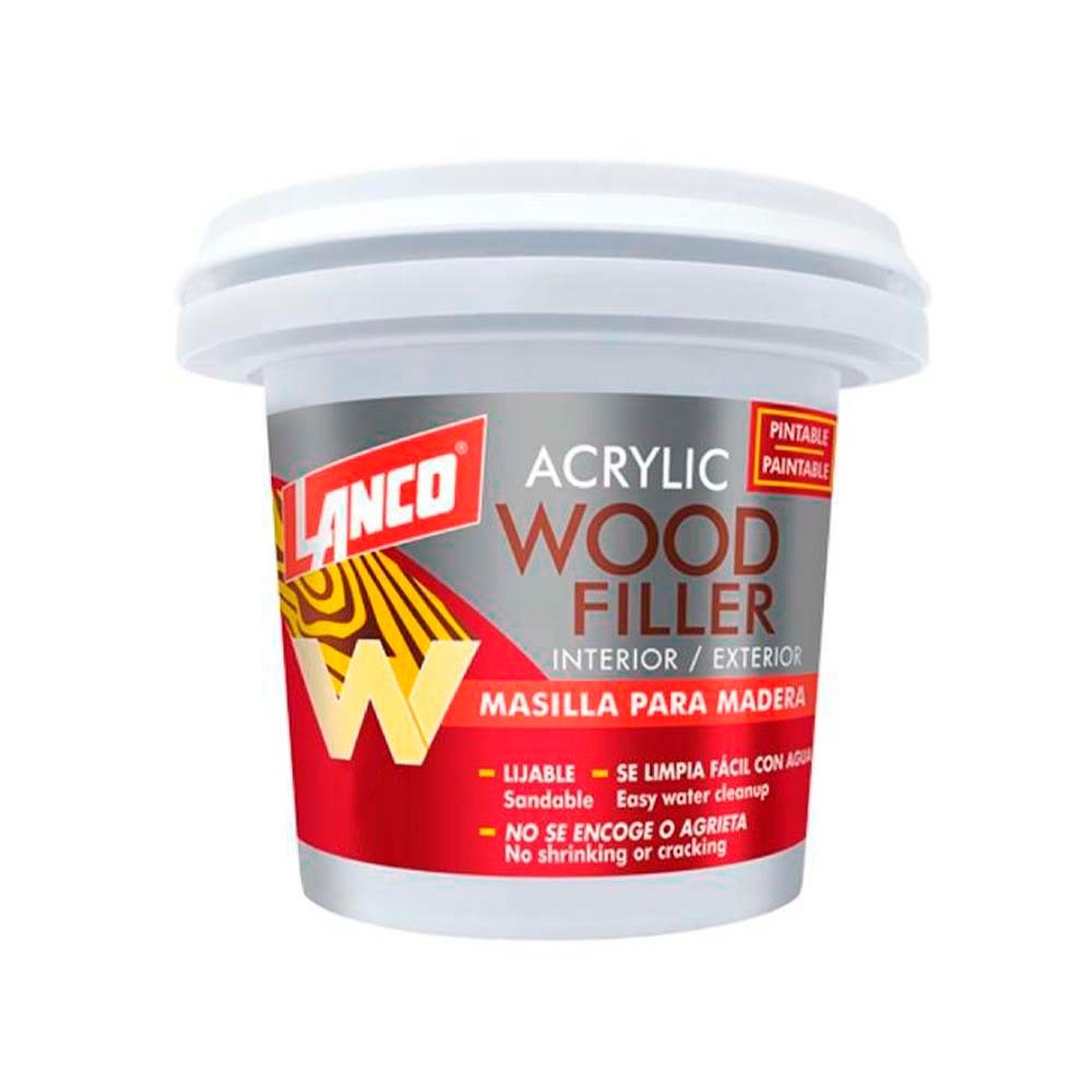 Masilla para madera base agua nuez oscuro mate wood filler 237 ml (8 oz)