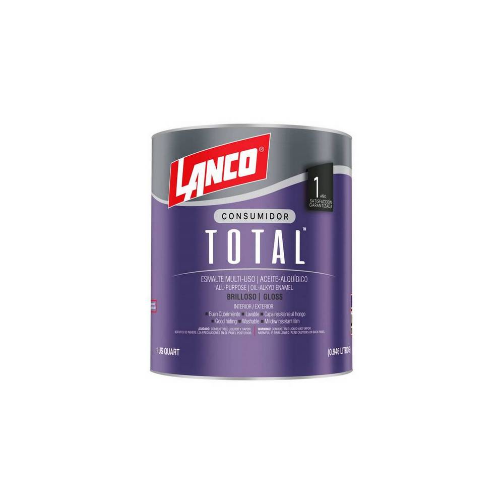 Pintura esmalte amarillo total ac cuarto (0.946 l)