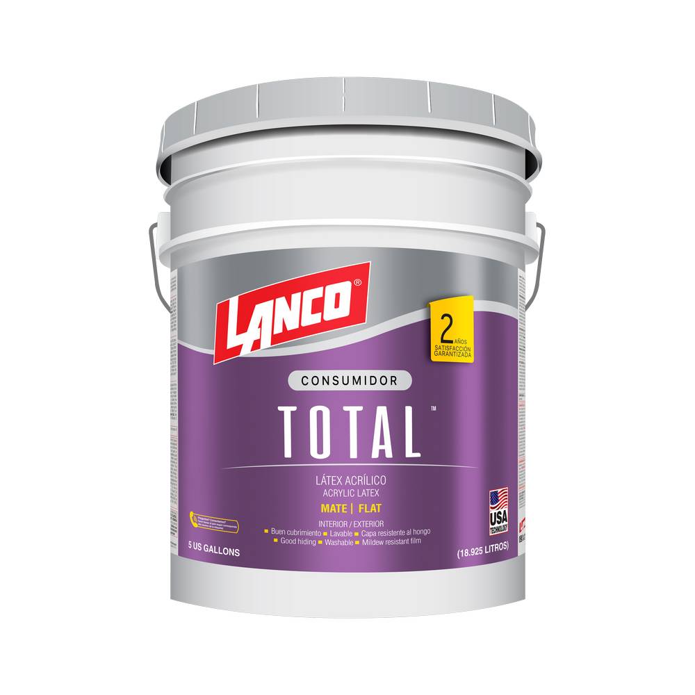 Pintura latex turquesa total lx cubeta (18.925 l)