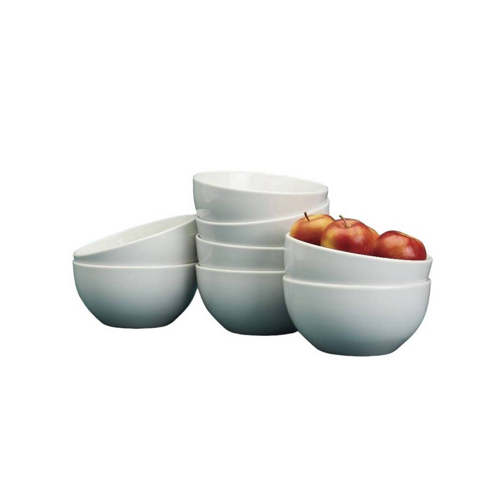 Bowl de ceramica para cereal 13.97 cm blanco 8 piezas