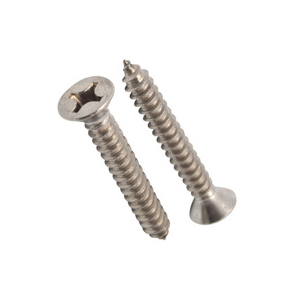 Tornillo metal cabeza plana inoxidable 10x3/4 pulg s/25