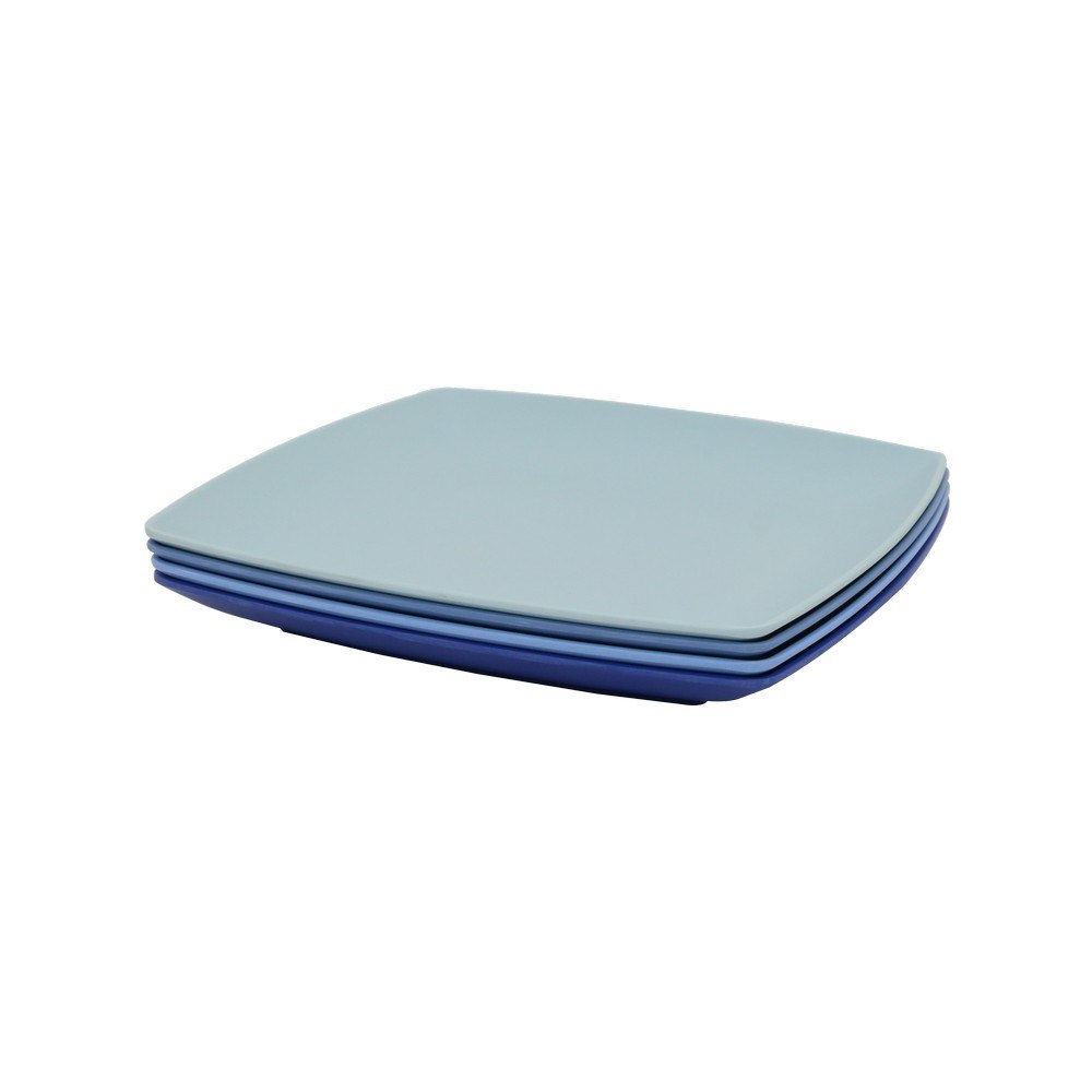 Plato cuadrado de melamina 26.6 cm jayson 4 piezas