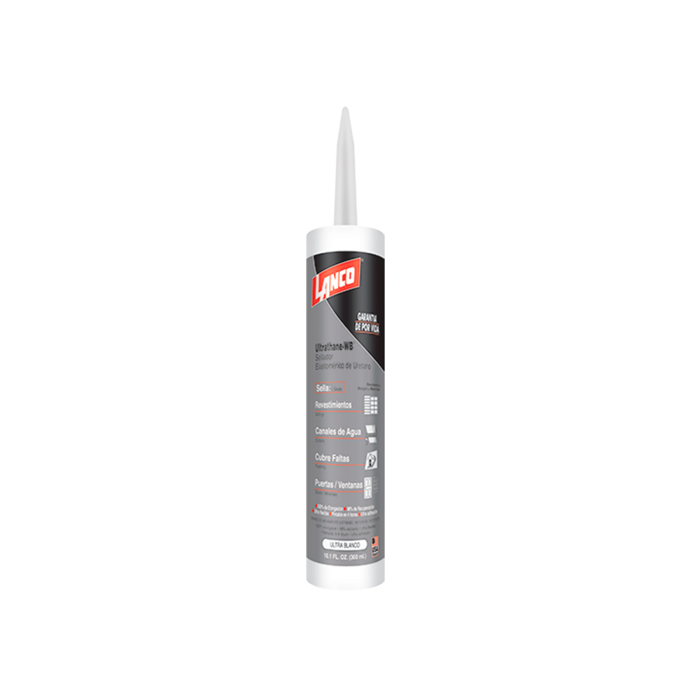 Sellador elastomerico uretano hasta 500 porciento elongable 300ml blanco