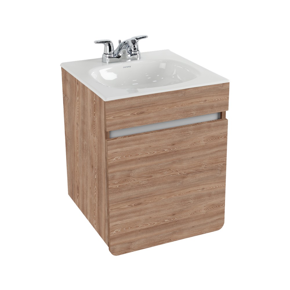 Gabinete con lavamanos elevado 45 cm miel aluvia