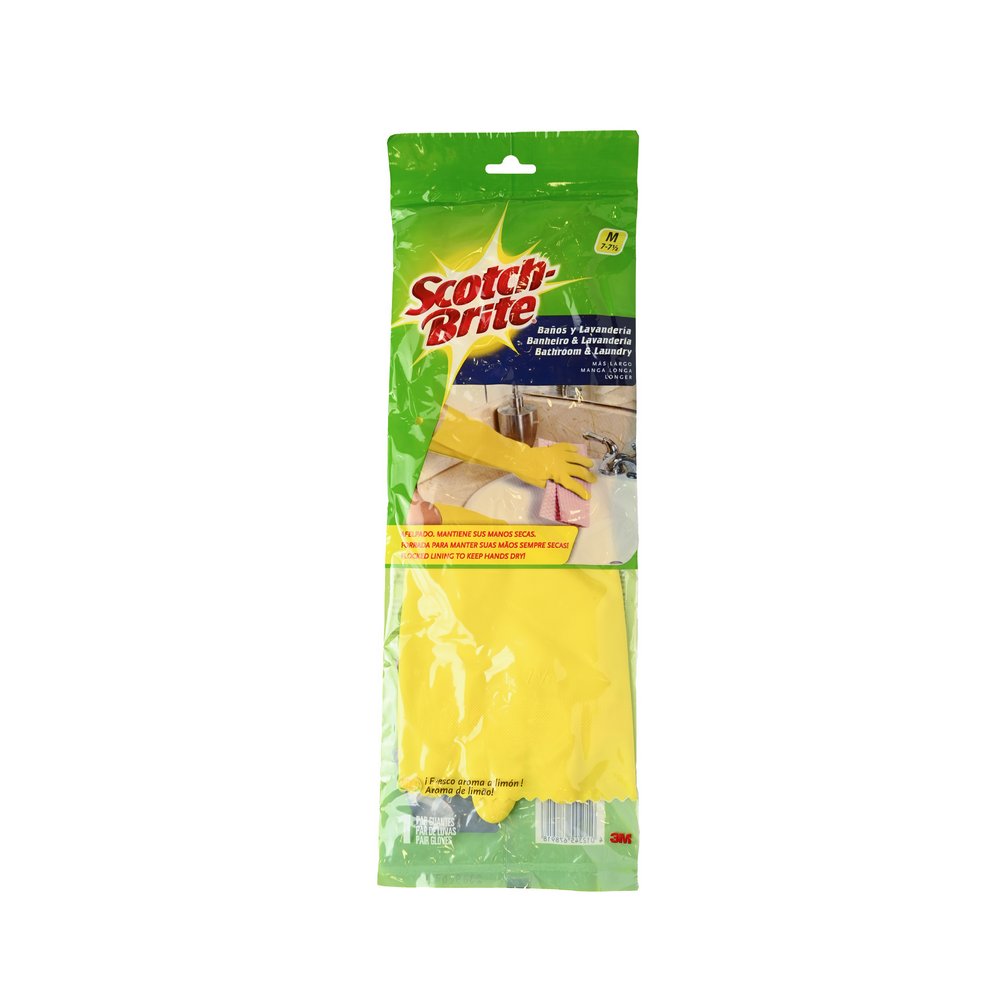 Guantes baño y lavanderia talla m amarillo scotch brite