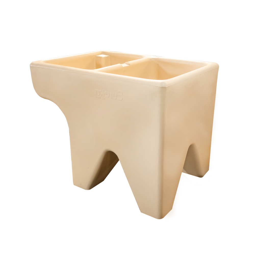 Pila plastica beige con 1 lavadero izquierdo eureka