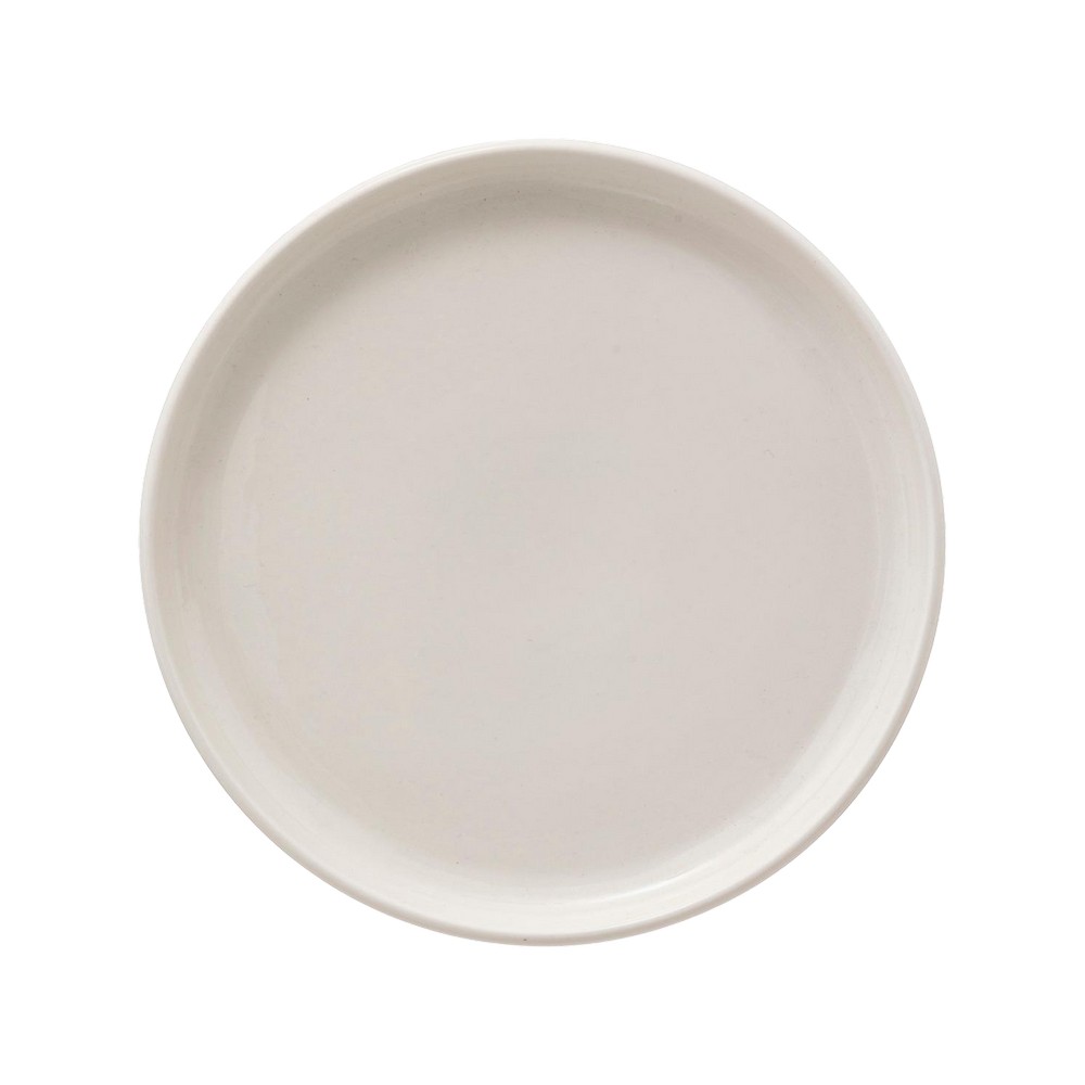 Plato redondo de porcelana 21 cm nora blanco