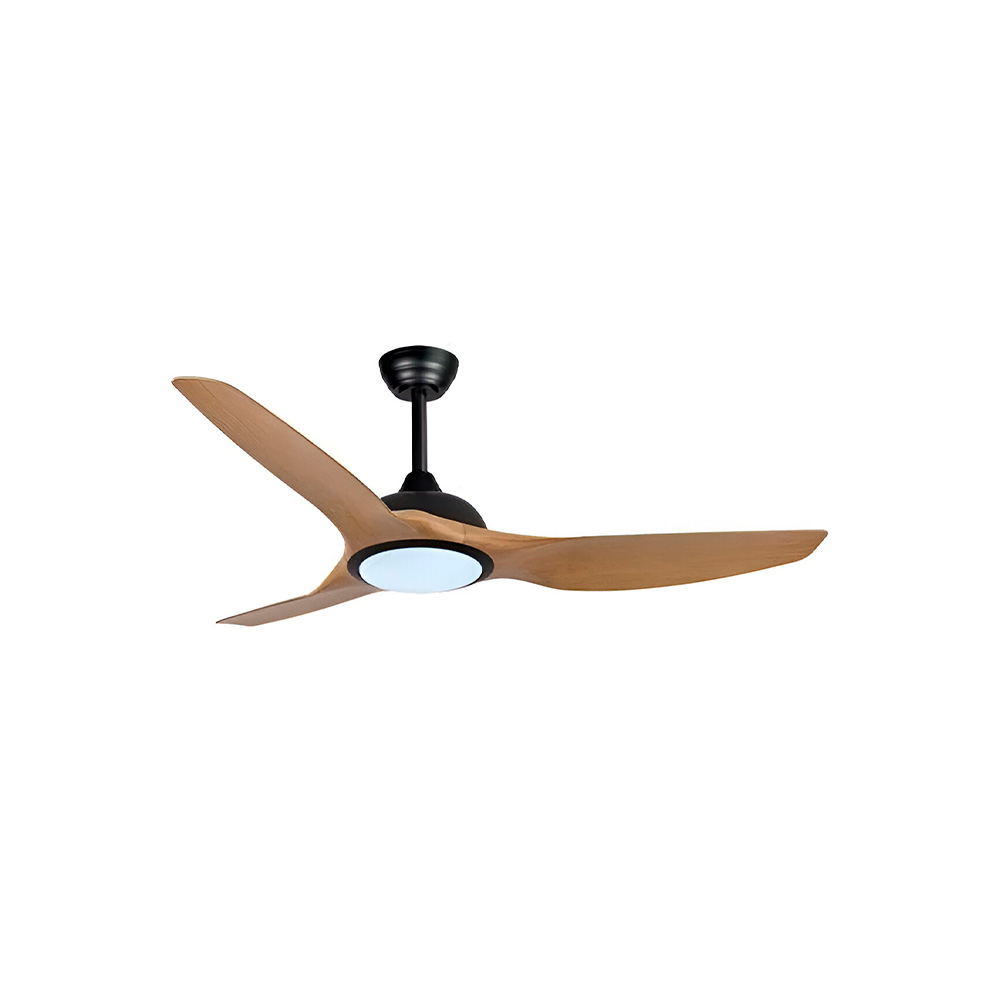 Ventilador de techo 52 pulg 1.32 m 3 aspas luz led cct bambu