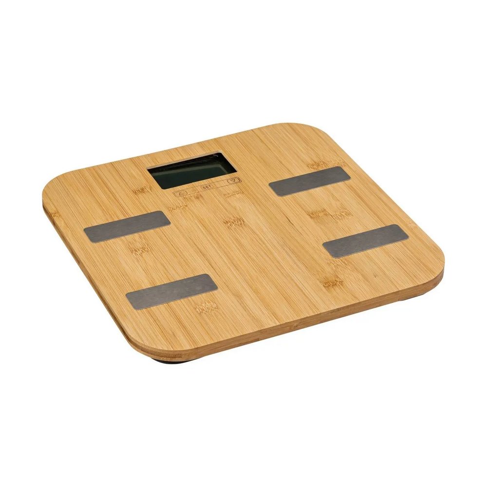 Bascula para baño digital de bambu 28x28x3 cm