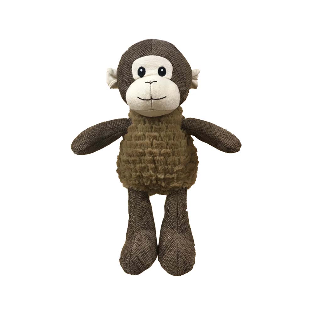 Juguete para mascota peluche de mono 33 cm café