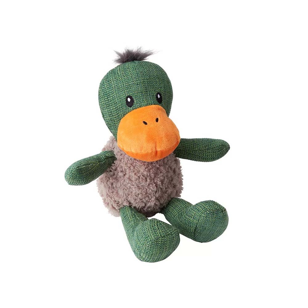 Juguete para mascota peluche de pato verde 33 cm