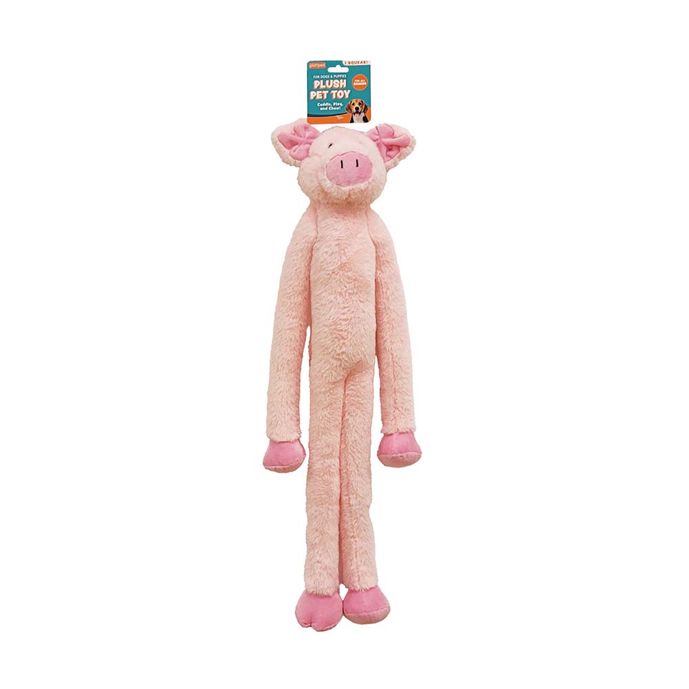 Juguete para mascota peluche de cerdo rosado