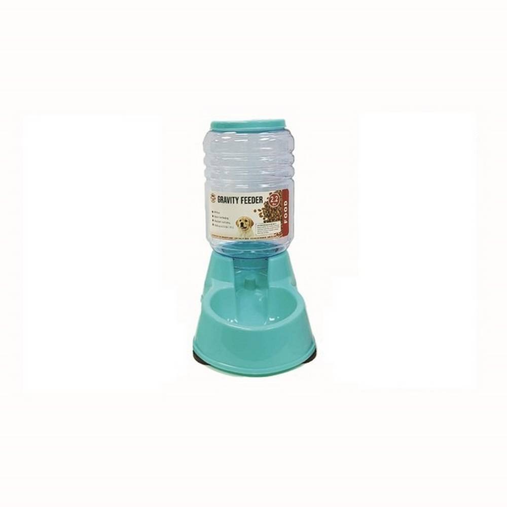 Dispensador de comida para mascota de plastico 1 l azul