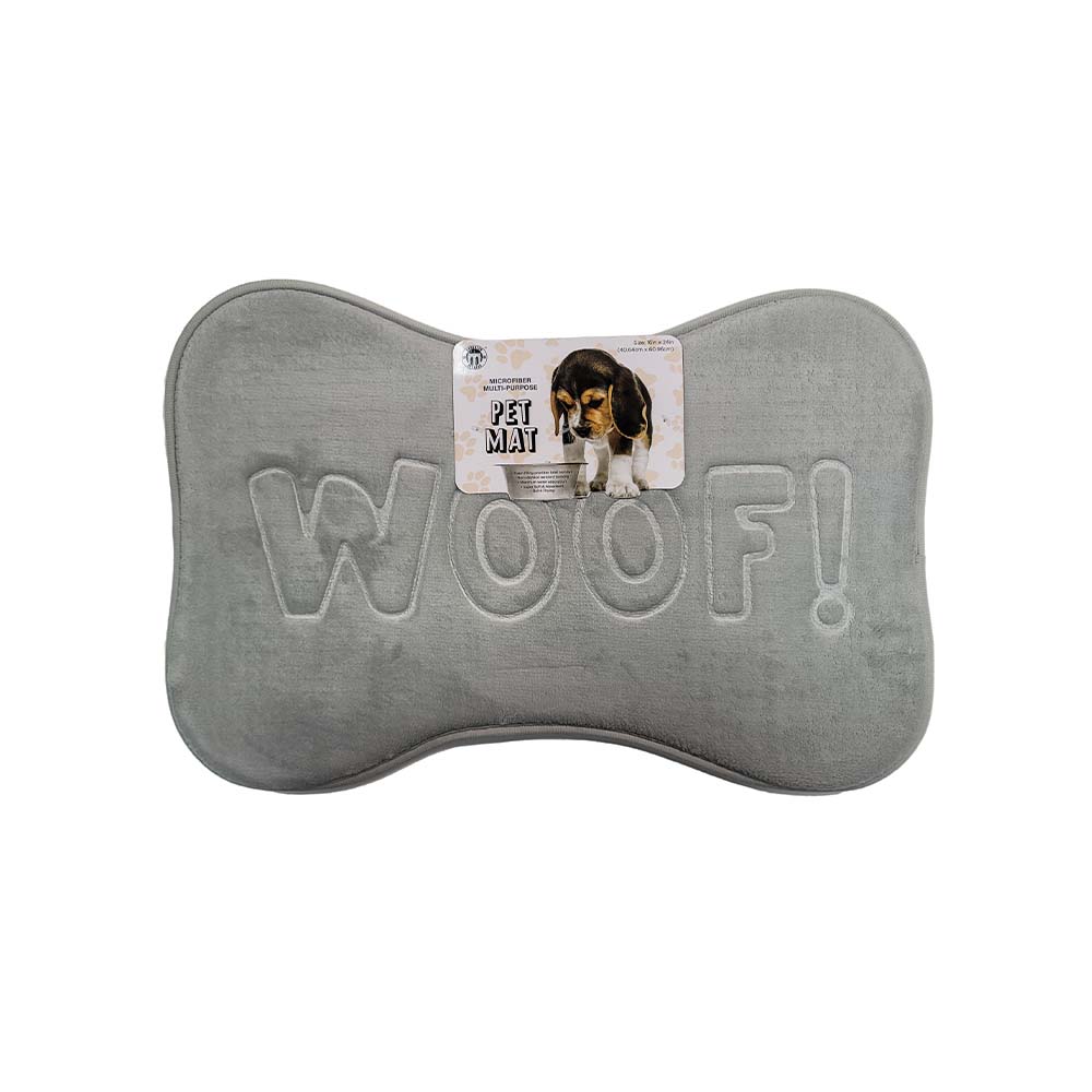 Alfombra para mascota de microfibra 40.6x60.9 cm gris