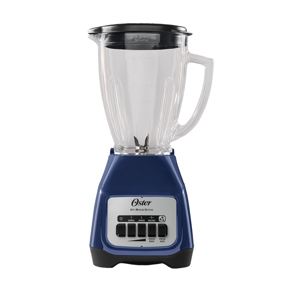 Licuadora con vaso de vidrio de 2 velocidades color azul