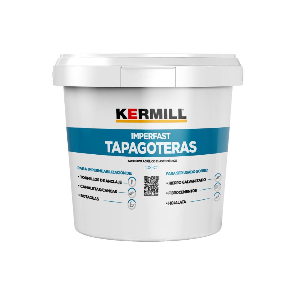 Pasta tapagoteras interfast negro 1/16 gal