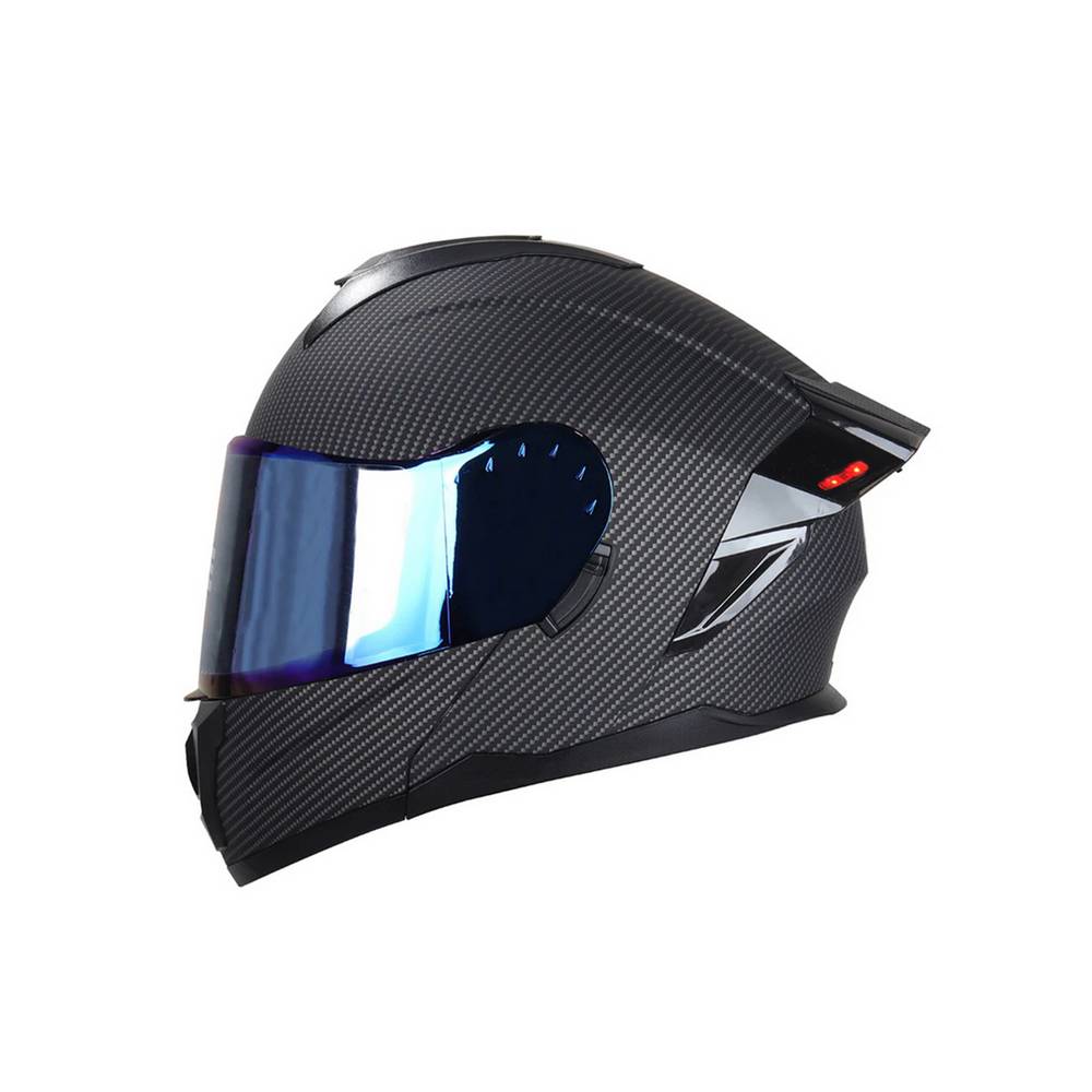 Casco para moto doble proposito m boston negro carbon